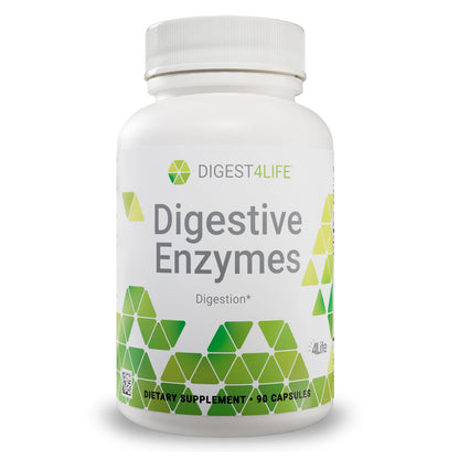 4Life Digestive Enzymes - Supports Digestive and Intestinal Health, Food Absorption, and Breakdown of Protein, Carbohydrates, and Fats - 90 Capsules