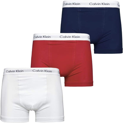 Calvin Klein Men’s 3 Pack Trunks with Logo Waistband