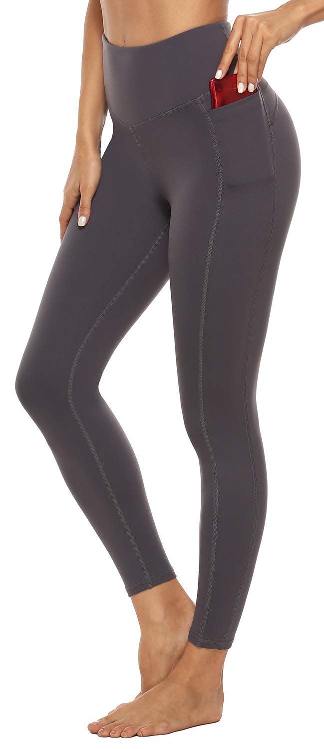 JOYSPELS Women's High Waisted Gym Leggings - Tummy Control Yoga Pants Full Length or 7/8 Length or Capri Leggings with 2 Side Pockets for Gym, Yoga, Workout, Running, Daily Leisure