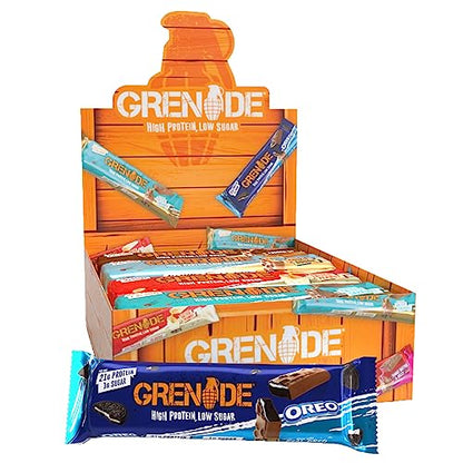 Grenade High Protein, Low Sugar Bar - White Chocolate Cookie, 12 x 60 g