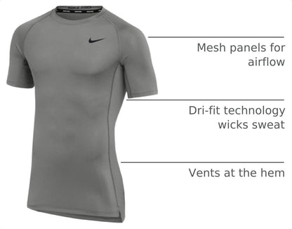 Nike Mens Pro Fitted Short Sleeve Training Tee