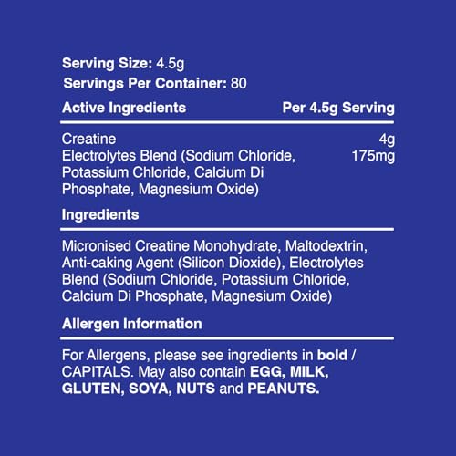 Warrior Creatine Monohydrate Plus Electrolytes Powder 360g
