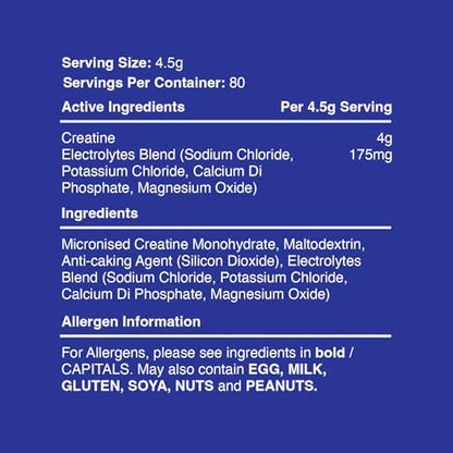 Warrior Creatine Monohydrate Plus Electrolytes Powder 360g