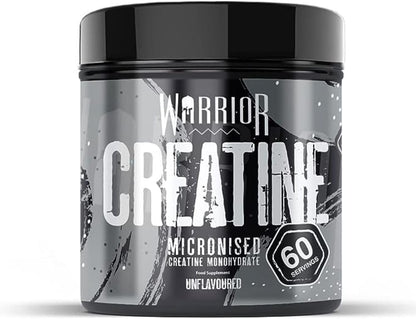 Warrior Creatine Monohydrate Powder 300g – Micronised – Proven to Improve Physical Performance and Recovery, 5g Servings (Unflavoured)