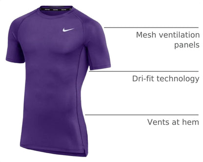 Nike Mens Pro Fitted Short Sleeve Training Tee