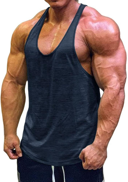 Muscle Cmdr Men's Bodybuilding Stringer Tank Tops 1 or 3 Pack