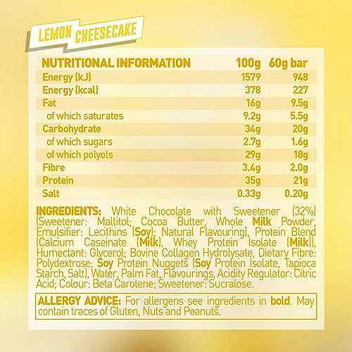 Grenade High Protein, Low Sugar Bar - White Chocolate Cookie, 12 x 60 g