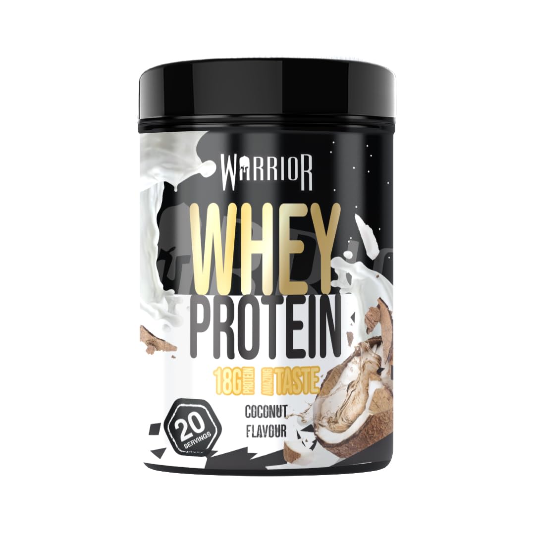 Warrior Whey Protein Powder 500g - Up to 36g* Protein per Shake – Low Sugar - Muscle Growth and Recovery Drink - Amazing Taste - 20 Servings - GMP Certified (Double Chocolate)