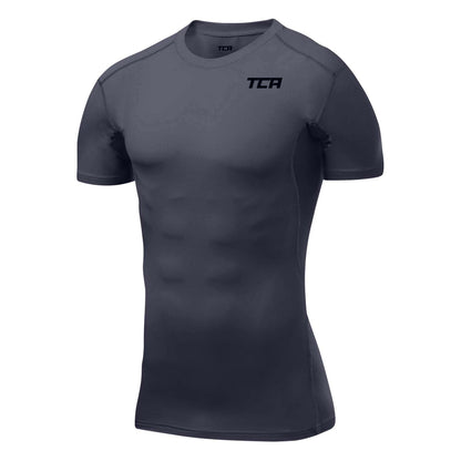 TCA Men's and Boys' HyperFusion Compression Base Layer Top Short Sleeve Under Shirt