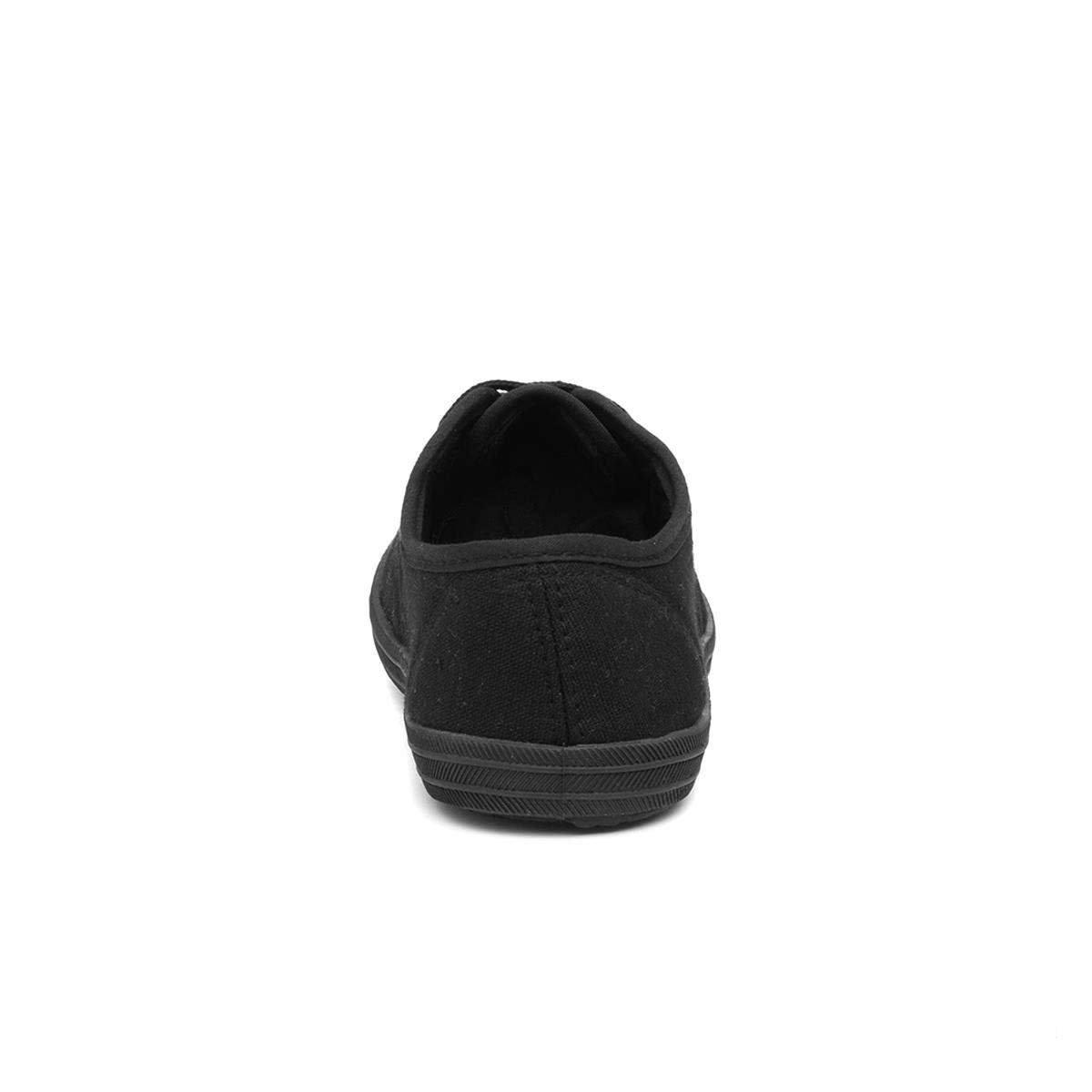 Red Fish Tai Womens Black Lace Up Canvas Shoe