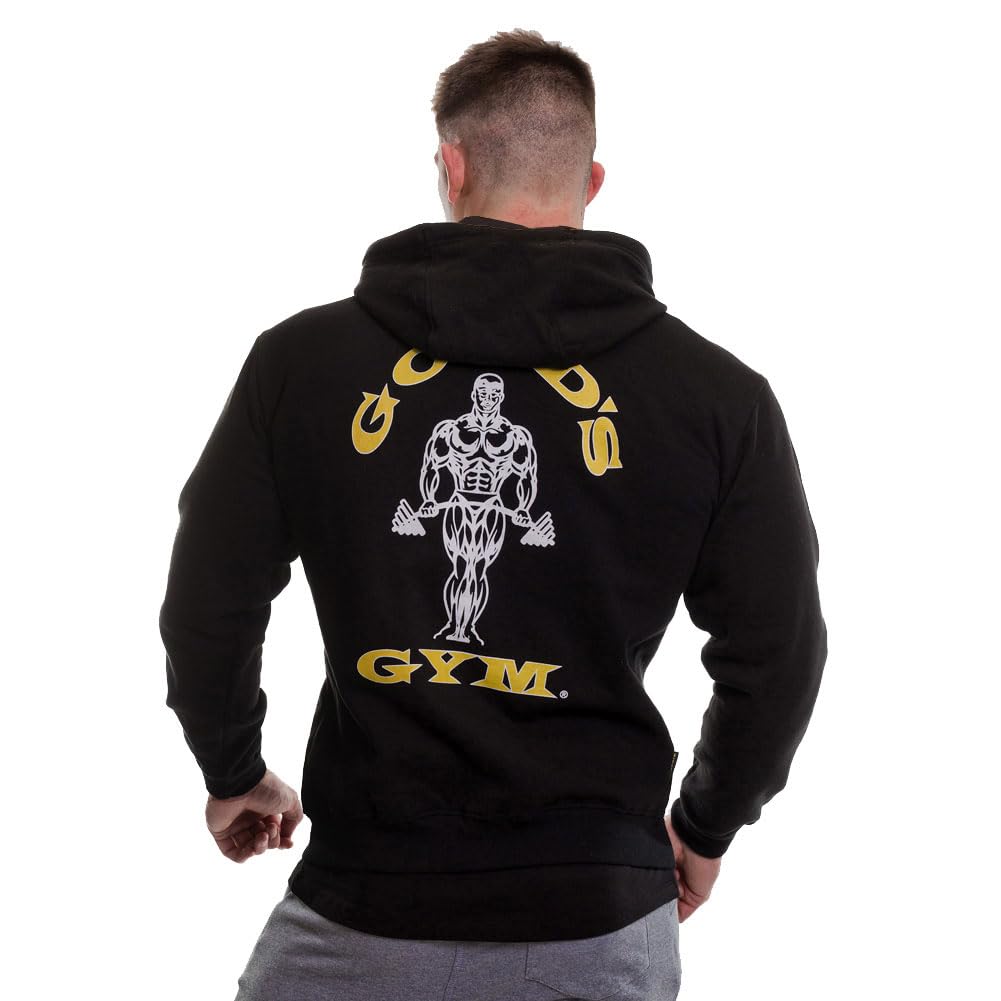 Gold's Gym GGSWT156 Men's Zip Through Sweater Hoody Printed Hooded Sweatshirt Hoodie