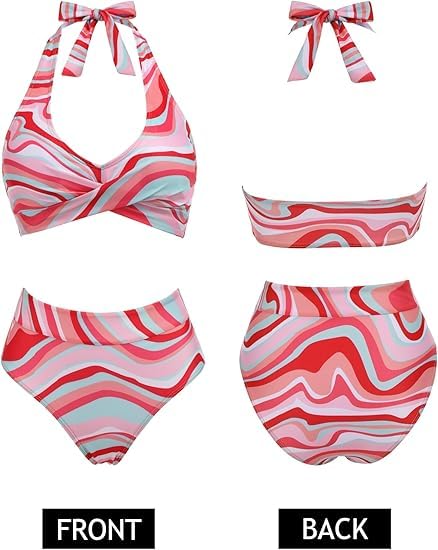 AI'MAGE Women's High Waisted Bikini Set