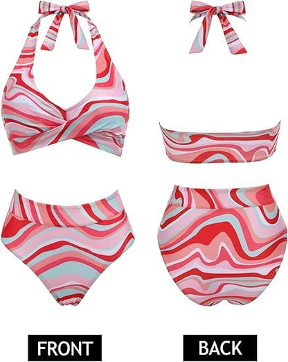 AI'MAGE Women's High Waisted Bikini Set