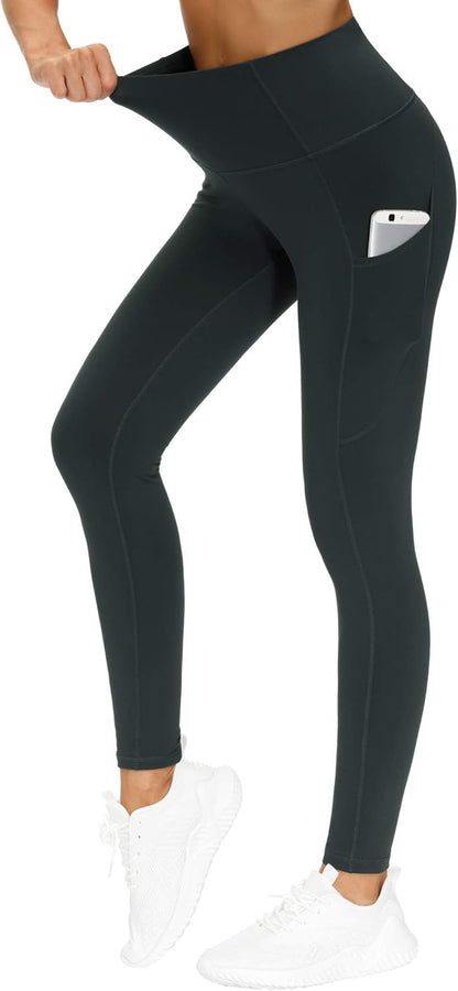 THE GYM PEOPLE Thick High Waist Yoga Pants with Pockets