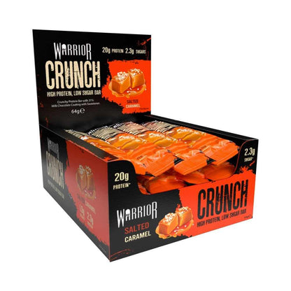 Warrior Crunch - High Protein Bars - 20g Protein Each Bar - Low Carb, Low Sugar Snack - 12 Pack x 64g (Variety Pack)