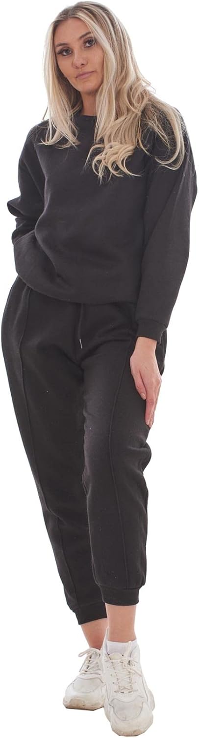 Ladies Plain Tracksuit Round Neck