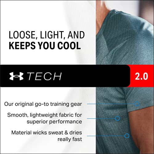 Under Armour Men's Ua Tech 2.0 Ss Tee Light and Breathable Sports T-Shirt, Gym Clothes with Anti-Odour Technology (Pack of 1)