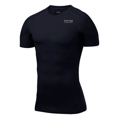 TCA Men's and Boys' HyperFusion Compression Base Layer Top Short Sleeve Under Shirt