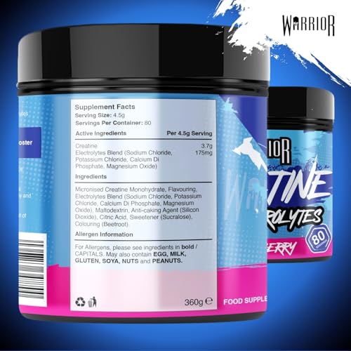Warrior Creatine Monohydrate Plus Electrolytes Powder 360g