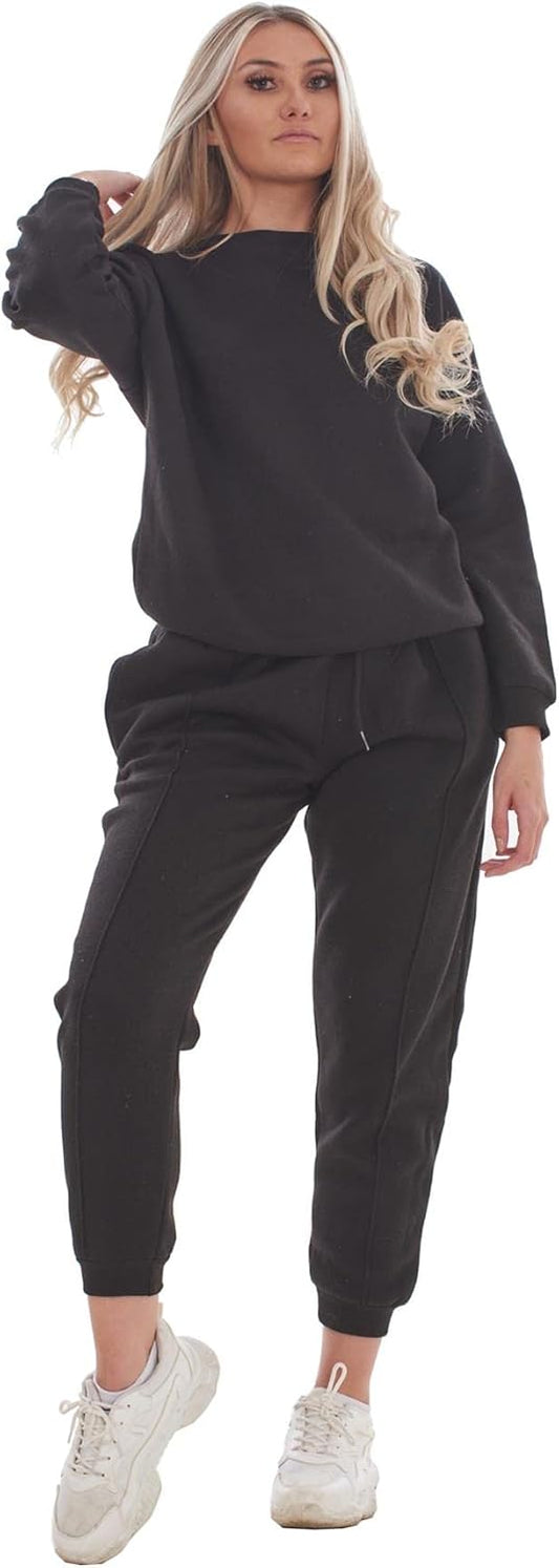 Ladies Plain Tracksuit Round Neck