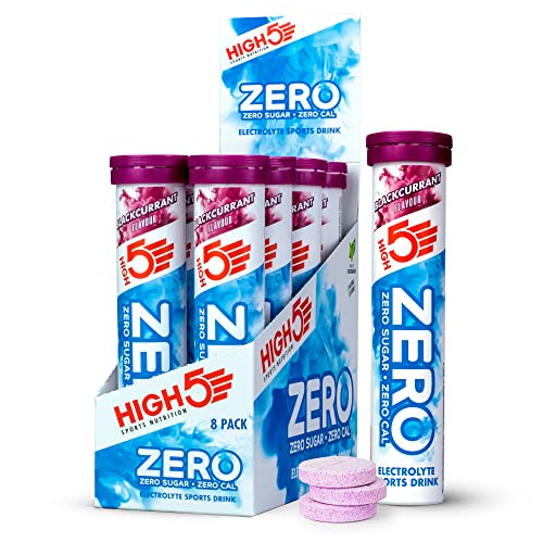 HIGH5 ZERO Electrolyte Tablets | Hydration Tablets Enhanced with Vitamin C | 0 Calories & Sugar Free | Boost Hydration, Performance & Wellness | Blackcurrant, 20 Tablets (20x, Pack of 1)