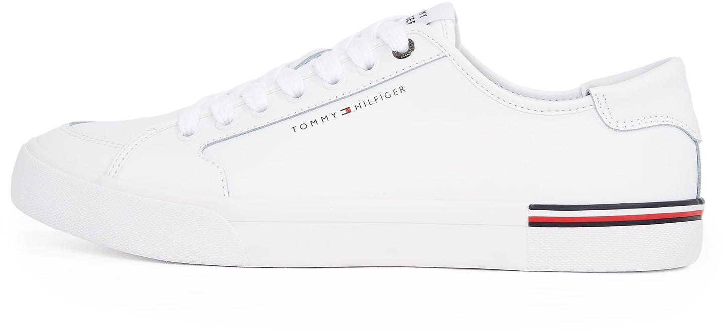 Tommy Hilfiger Men’s Core Corporate Leather Low Top Vulcanised Trainers