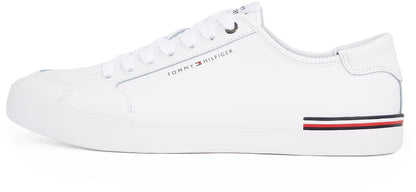 Tommy Hilfiger Men’s Core Corporate Leather Low Top Vulcanised Trainers