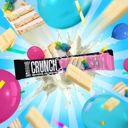 Warrior Crunch - High Protein Bars - 20g Protein Each Bar - Low Carb, Low Sugar Snack - 12 Pack x 64g (Variety Pack)