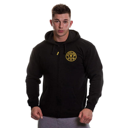 Gold's Gym GGSWT156 Men's Zip Through Sweater Hoody Printed Hooded Sweatshirt Hoodie