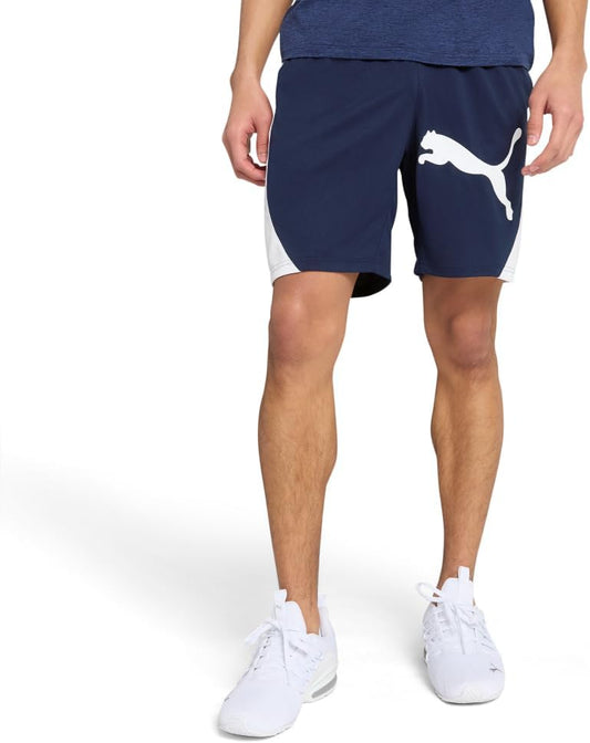 PUMA Mens Train All Day Tech 8 Inch Knit Athletic Shorts Casual Bottoms Casual - Blue