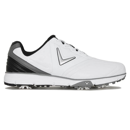 Callaway Golf Mens 2024 Chev Max Leather Waterproof Spiked Breathable Golf Shoes