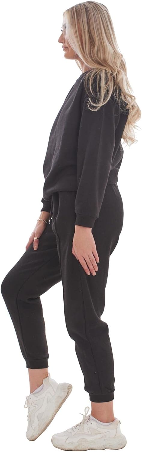 Ladies Plain Tracksuit Round Neck