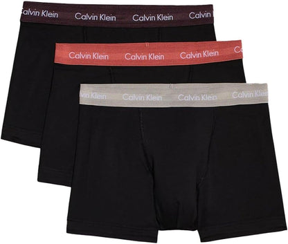 Calvin Klein Men’s 3 Pack Trunks with Logo Waistband