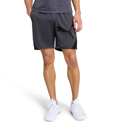 PUMA Mens Train All Day Tech 8 Inch Knit Athletic Shorts Casual Bottoms Casual - Blue