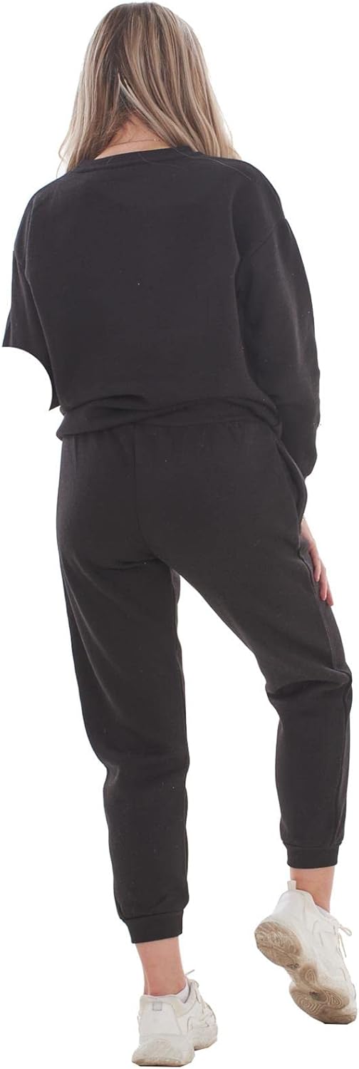 Ladies Plain Tracksuit Round Neck