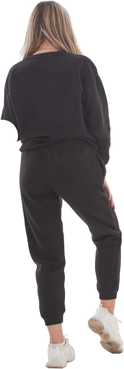 Ladies Plain Tracksuit Round Neck