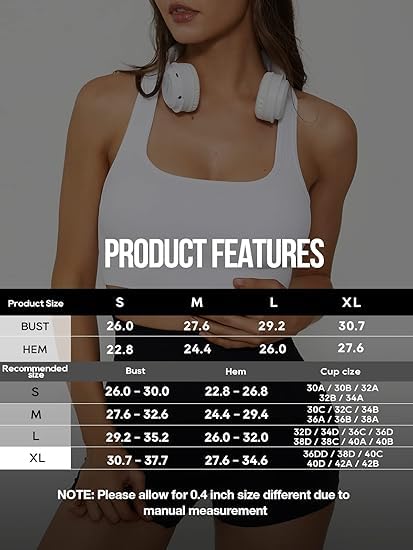 FITTIN Padded Sports Bra for Women ：Ribbed Racerback Seamless Wireless Workout Bras Pack