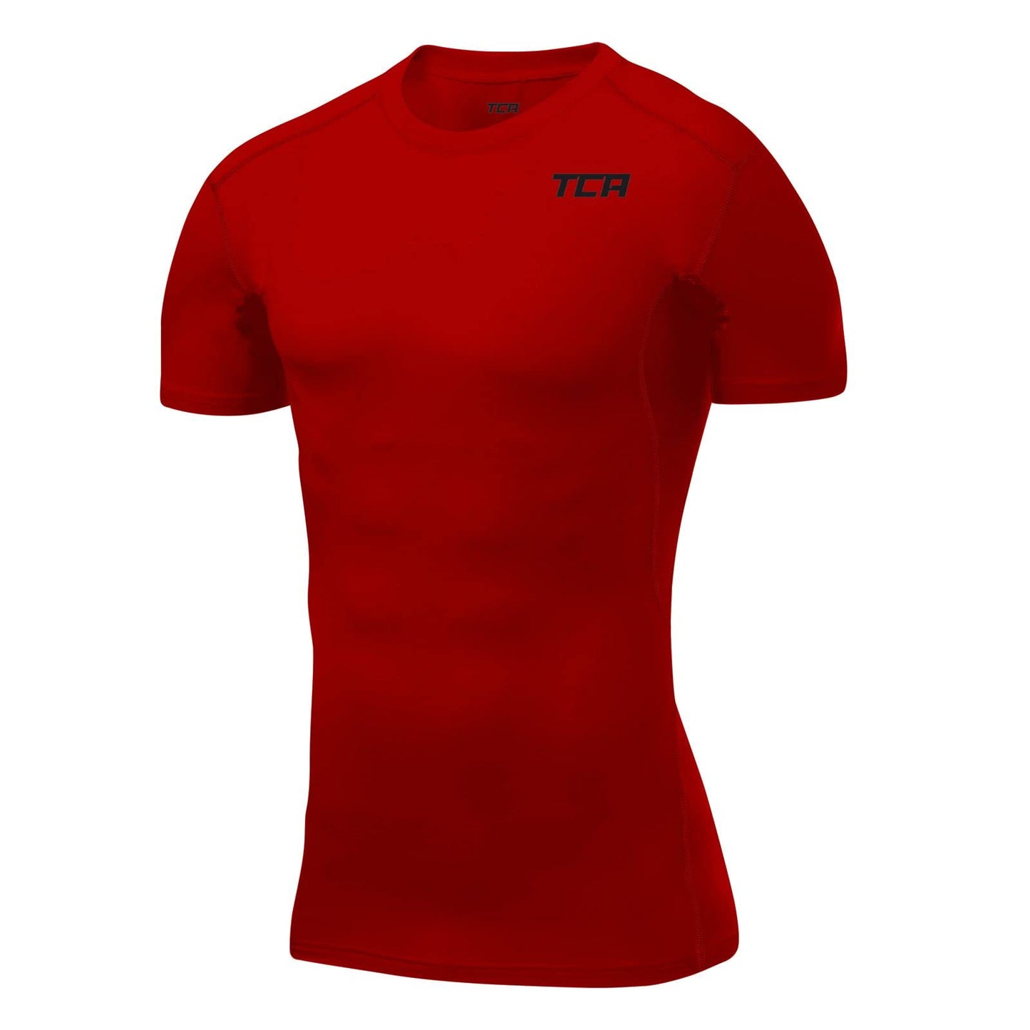 TCA Men's and Boys' HyperFusion Compression Base Layer Top Short Sleeve Under Shirt