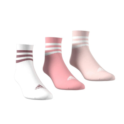 adidas Unisex 3-stripes Cushioned Sportswear Mid-cut Socks 3 Pairs Ankle Socks (pack of 3)