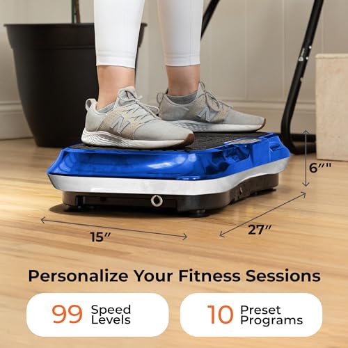 LifePro Vibration Plate Exercise Machine - Whole Body Workout Vibration Fitness Platform w/Loop Bands - Home Training Equipment for Weight Loss & Toning