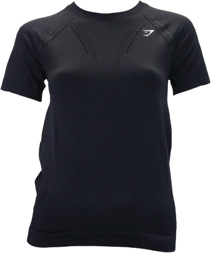 Gymshark women's seamless black T-shirt, short sleeves, crew neck