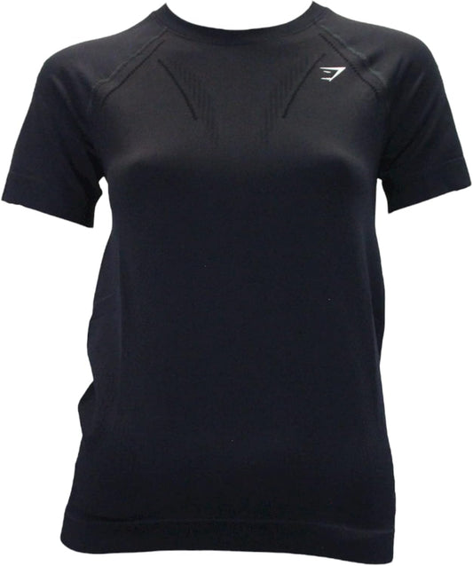 Gymshark women's seamless black T-shirt, short sleeves, crew neck