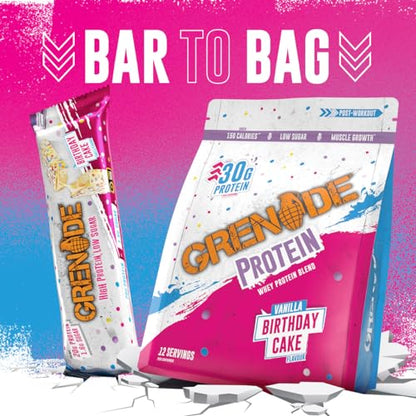 Grenade High Protein, Low Sugar Bar - White Chocolate Cookie, 12 x 60 g