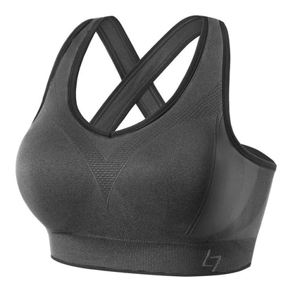 FITTIN Sports Bras for Women Padded: Seamless Cross Back Bras Pack for Workout Yoga