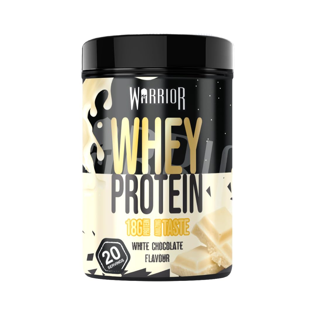 Warrior Whey Protein Powder 500g - Up to 36g* Protein per Shake – Low Sugar - Muscle Growth and Recovery Drink - Amazing Taste - 20 Servings - GMP Certified (Double Chocolate)