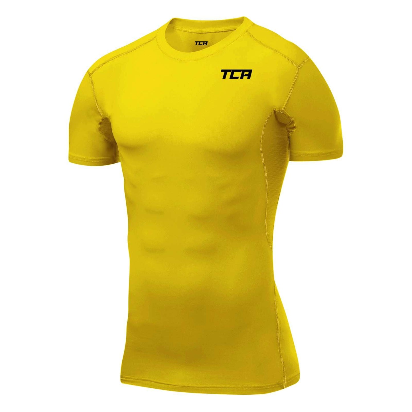 TCA Men's and Boys' HyperFusion Compression Base Layer Top Short Sleeve Under Shirt