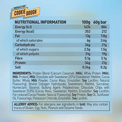 Grenade High Protein, Low Sugar Bar - White Chocolate Cookie, 12 x 60 g