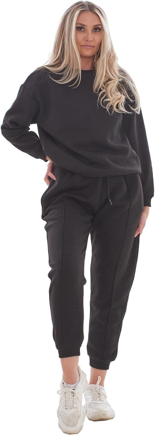 Ladies Plain Tracksuit Round Neck