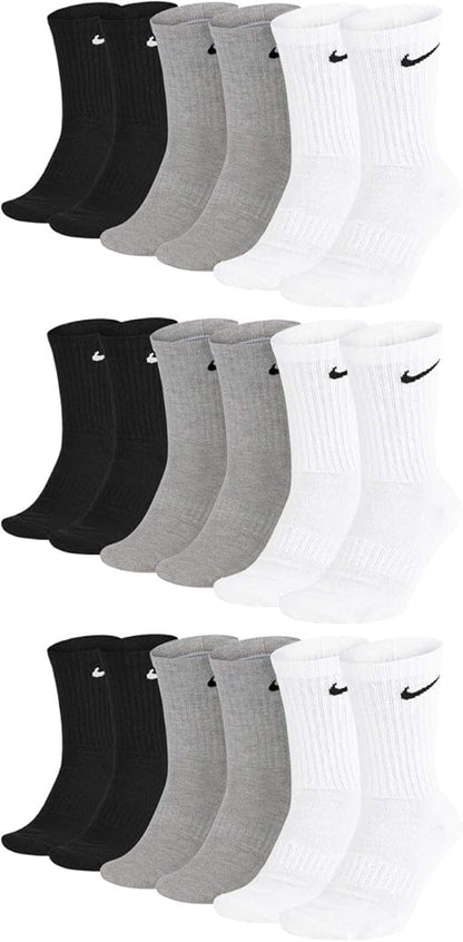 NIKE Unisex U Nk Everyday Cush Crew 3pr Socks