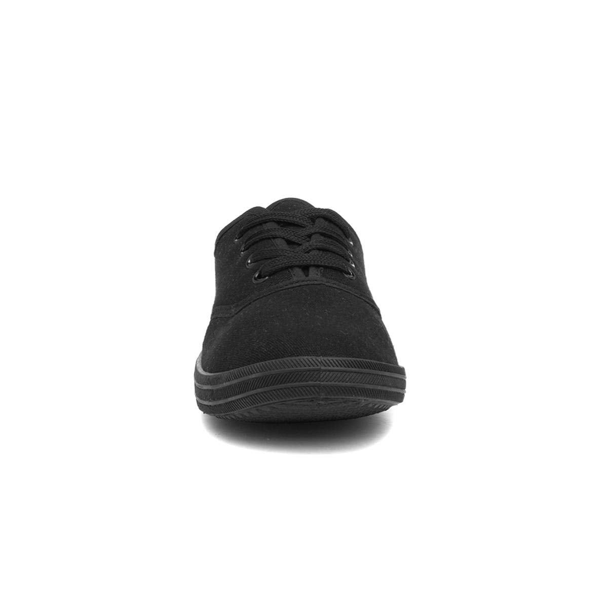 Red Fish Tai Womens Black Lace Up Canvas Shoe
